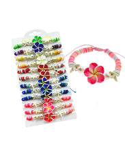 Load image into Gallery viewer, Fimo Flower Coconut Shell Adjustable Bracelet