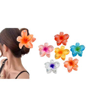 Load image into Gallery viewer, Acrylic Plumeria Flower Hair Clip With Crystal