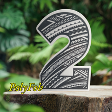 Load image into Gallery viewer, Number "0-1-2-3-4-5-6-7-8-9" Tribal Vinyl Sticker 2 x 3