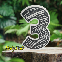 Load image into Gallery viewer, Number "0-1-2-3-4-5-6-7-8-9" Tribal Vinyl Sticker 2 x 3