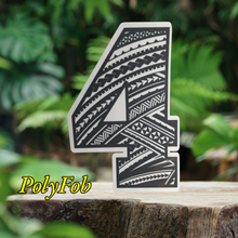 Load image into Gallery viewer, Number "0-1-2-3-4-5-6-7-8-9" Tribal Vinyl Sticker 2 x 3