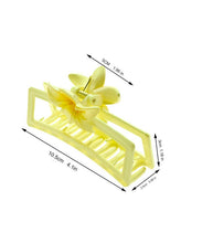 Load image into Gallery viewer, Acrylic Rectangular Plumeria Flower Hair Clip