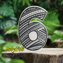 Load image into Gallery viewer, Number "0-1-2-3-4-5-6-7-8-9" Tribal Vinyl Sticker 2 x 3