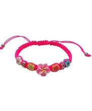 Load image into Gallery viewer, 5 Fimo Flower Crystal Bracelet
