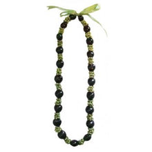 Load image into Gallery viewer, BLACK KUIKUI WITH MONGO SHELL LEI
