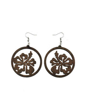 Load image into Gallery viewer, Hibiscus Flower Wooden Earring