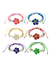 Load image into Gallery viewer, Fimo Flower Coconut Shell Adjustable Bracelet