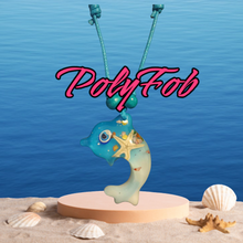 Load image into Gallery viewer, DOLPHIN RESIN STARFISH PENDANT WAX CORD NECKLACE