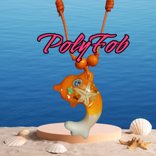 Load image into Gallery viewer, DOLPHIN RESIN STARFISH PENDANT WAX CORD NECKLACE