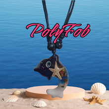Load image into Gallery viewer, DOLPHIN RESIN STARFISH PENDANT WAX CORD NECKLACE
