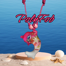Load image into Gallery viewer, DOLPHIN RESIN STARFISH PENDANT WAX CORD NECKLACE