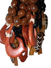 Load image into Gallery viewer, BROWN KUIKUI LEI WITH FISHHOOK PENDANT