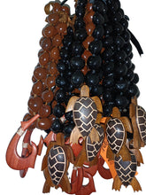 Load image into Gallery viewer, BLACK KUIKUI LEI WITH TURTLE PENDANT