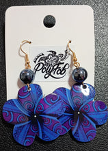 Load image into Gallery viewer, TRIBAL PRINT PLUMERIA WITH PEARL EARRINGS