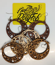 Load image into Gallery viewer, Lasercut Plumeria Wooden Earrings