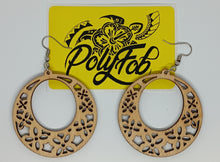 Load image into Gallery viewer, Lasercut Plumeria Wooden Earrings