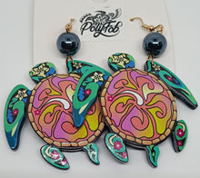 Load image into Gallery viewer, VIBRANT PACIFIC ISLAND STYLE DANGILING EARRINGS WITH PEARL