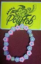 Load image into Gallery viewer, Crystal Stretchy Bracelet with Floral Bead