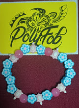 Load image into Gallery viewer, Crystal Stretchy Bracelet with Floral Bead