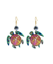 Load image into Gallery viewer, VIBRANT PACIFIC ISLAND STYLE DANGILING EARRINGS WITH PEARL