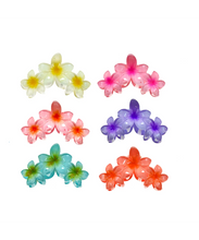 Load image into Gallery viewer, Triple Plumeria Flower Hair Claw Clip