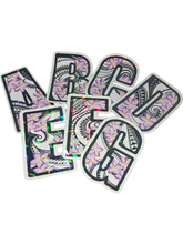 Load image into Gallery viewer, Letters "A to Z" TribalBlossom Vinyl Sticker Bundle 2 x 3 (26 Letters)