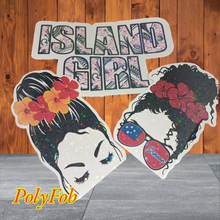 Load image into Gallery viewer, ISLAND GIRL PRINT VINYL STICKERS 3 x 4