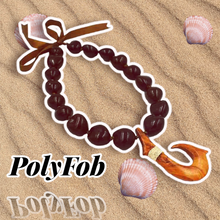 Load image into Gallery viewer, BROWN KUIKUI LEI WITH FISHHOOK PENDANT