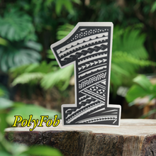 Load image into Gallery viewer, Number &quot;0-1-2-3-4-5-6-7-8-9&quot; Tribal Vinyl Sticker 2 x 3
