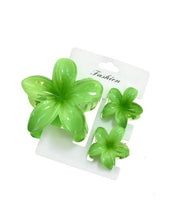 Load image into Gallery viewer, Trio Of Plumeria Flower Hair Clips
