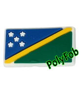 Load image into Gallery viewer, SOLOMON ISLANDS FLAG CROC CHARM
