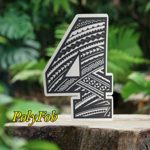 Load image into Gallery viewer, Number &quot;0-1-2-3-4-5-6-7-8-9&quot; Tribal Vinyl Sticker 2 x 3
