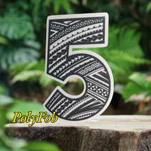 Load image into Gallery viewer, Number &quot;0-1-2-3-4-5-6-7-8-9&quot; Tribal Vinyl Sticker 2 x 3
