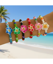 Load image into Gallery viewer, Adjustable Fimo Flower Bracelet
