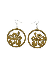Load image into Gallery viewer, Hibiscus Flower Wooden Earring
