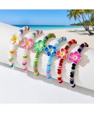 Load image into Gallery viewer, Adjustable Fimo Flower Bracelet
