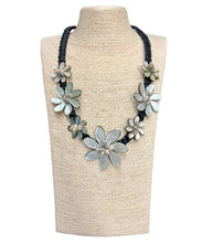 Load image into Gallery viewer, Carved Tiare Flower Mother of Pearl Shell Pendant Necklace
