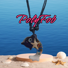 Load image into Gallery viewer, DOLPHIN RESIN STARFISH PENDANT WAX CORD NECKLACE
