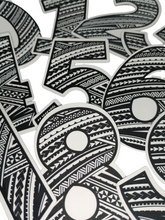 Load image into Gallery viewer, Numbers &quot;0 to 9&quot; Tribal Vinyl Sticker Bundle 2 x 3 (10 Numbers)
