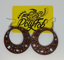 Load image into Gallery viewer, Lasercut Plumeria Wooden Earrings
