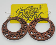 Load image into Gallery viewer, Lasercut Plumeria Wooden Earrings
