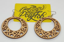 Load image into Gallery viewer, Lasercut Plumeria Wooden Earrings
