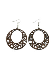 Load image into Gallery viewer, Lasercut Plumeria Wooden Earrings
