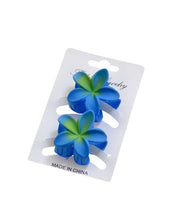 Load image into Gallery viewer, Tropical Plumeria Blossom Hair Clip Set
