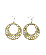 Load image into Gallery viewer, Flower Silhouette Wooden Earrings
