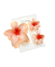 Load image into Gallery viewer, Trio Of Plumeria Flower Hair Clips
