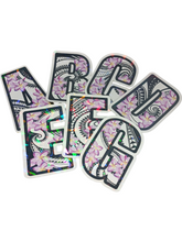 Load image into Gallery viewer, Letters &quot;A to Z&quot; TribalBlossom Vinyl Sticker Bundle 2 x 3 (26 Letters)
