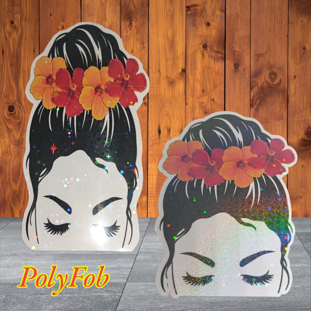 ISLAND GIRL PRINT VINYL STICKERS 3 x 4