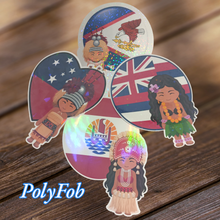 Load image into Gallery viewer, TRADITION POLYNESIA VINYL STICKERS 3 X 4
