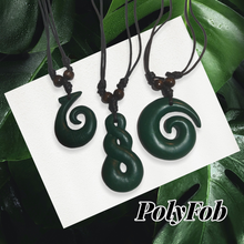 Load image into Gallery viewer, ADJUSTABLE RESIN FAUX JADE POLYNESIAN PENDANT
